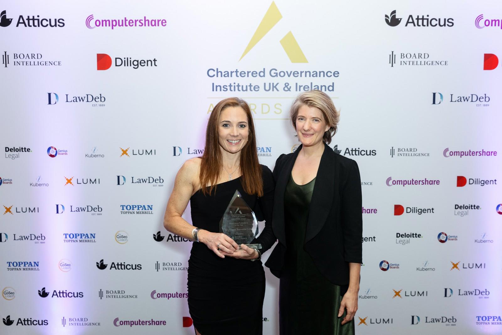 Kate Owen, Director of Governance, Elemental CoSec, Governance Professional of the Year 2023 winner